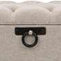Storage bench with cream fabric backrest 110 cm by vidaXL, Benches for halls and storage - Ref: Foro24-339298, Price: 229,11 ...