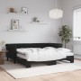 Trundle sofa bed with black velvet mattress 90x190 cm by vidaXL, Beds and slatted bases - Ref: Foro24-3197810, Price: 414,35 ...
