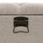 Storage bench with cream fabric backrest 110 cm by vidaXL, Benches for halls and storage - Ref: Foro24-339298, Price: 226,16 ...