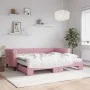 Sofá cama nido con colchón terciopelo rosa 90x200 cm de vidaXL, Camas y somieres - Ref: Foro24-3197798, Precio: 443,99 €, Des...