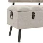 Storage bench with cream fabric backrest 110 cm by vidaXL, Benches for halls and storage - Ref: Foro24-339298, Price: 226,16 ...