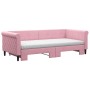 Sofá cama nido con colchón terciopelo rosa 90x200 cm de vidaXL, Camas y somieres - Ref: Foro24-3197798, Precio: 443,11 €, Des...