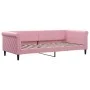 Sofá cama nido con colchón terciopelo rosa 90x200 cm de vidaXL, Camas y somieres - Ref: Foro24-3197798, Precio: 443,99 €, Des...