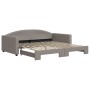Ausziehbares Schlafsofa, taupegrauer Stoff, 100 x 200 cm von vidaXL, Betten und Lattenroste - Ref: Foro24-3197196, Preis: 266...