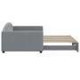 Trundle sofa bed light gray fabric 100x200 cm by vidaXL, Beds and slatted bases - Ref: Foro24-3197193, Price: 259,44 €, Disco...