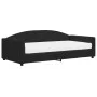 Sofa bed with black fabric mattress 100x200 cm by vidaXL, Beds and slatted bases - Ref: Foro24-3197177, Price: 372,00 €, Disc...