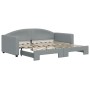 Ausziehbares Schlafsofa aus hellgrauem Stoff, 90 x 190 cm von vidaXL, Betten und Lattenroste - Ref: Foro24-3197198, Preis: 24...
