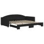 Sofá cama nido tela negro 100x200 cm de vidaXL, Camas y somieres - Ref: Foro24-3197195, Precio: 267,28 €