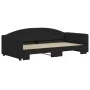 Trundle sofa bed black fabric 100x200 cm by vidaXL, Beds and slatted bases - Ref: Foro24-3197195, Price: 261,14 €, Discount: %