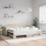 Sofá cama nido con colchón tela crema 100x200 cm de vidaXL, Camas y somieres - Ref: Foro24-3197215, Precio: 433,97 €, Descuen...