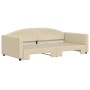 Sofá cama nido tela crema 100x200 cm de vidaXL, Camas y somieres - Ref: Foro24-3197197, Precio: 265,17 €