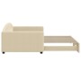 Sofá cama nido tela crema 100x200 cm de vidaXL, Camas y somieres - Ref: Foro24-3197197, Precio: 265,17 €