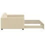Sofá cama nido tela crema 100x200 cm de vidaXL, Camas y somieres - Ref: Foro24-3197197, Precio: 264,19 €, Descuento: %