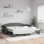 Sofá cama nido tela gris oscuro 100x200 cm de vidaXL, Camas y somieres - Ref: Foro24-3197194, Precio: 260,25 €, Descuento: %