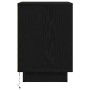 Mesillas de noche con luces LED 2 uds negro 38x34x50 cm