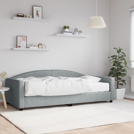 Sofá cama con colchón tela gris claro 100x200 cm de vidaXL, Camas y somieres - Ref: Foro24-3197175, Precio: 339,74 €, Descuen...