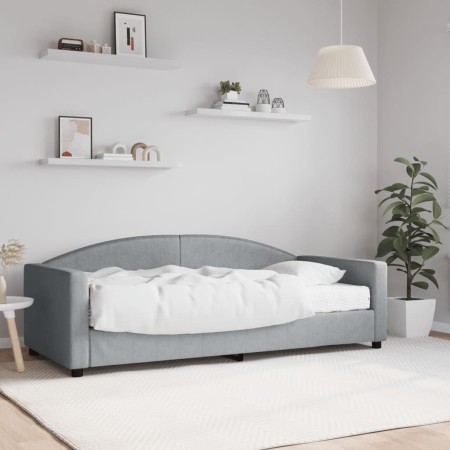Sofa bed with light gray fabric mattress 90x190 cm by vidaXL, Beds and slatted bases - Ref: Foro24-3197180, Price: 302,38 €, ...
