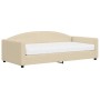 Schlafsofa mit cremefarbener Stoffmatratze 100x200 cm von vidaXL, Betten und Lattenroste - Ref: Foro24-3197179, Preis: 345,47...