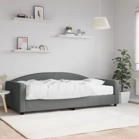 Schlafsofa mit dunkelgrauer Stoffmatratze 100x200 cm von vidaXL, Betten und Lattenroste - Ref: Foro24-3197176, Preis: 368,88 ...