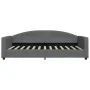 Sofa bed with dark gray fabric mattress 100x200 cm by vidaXL, Beds and slatted bases - Ref: Foro24-3197176, Price: 368,88 €, ...