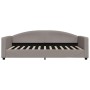 Sofa bed with taupe gray fabric mattress 100x200 cm by vidaXL, Beds and slatted bases - Ref: Foro24-3197178, Price: 339,41 €,...