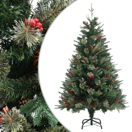Weihnachtsbaum mit Tannenzapfen aus grünem PVC und PE 120 cm von vidaXL, Weihnachtsbäume - Ref: Foro24-340525, Preis: 61,29 €...