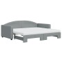 Trundle sofa bed with light gray fabric mattress 90x190 cm by vidaXL, Beds and slatted bases - Ref: Foro24-3197216, Price: 40...