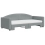 Trundle sofa bed with light gray fabric mattress 90x190 cm by vidaXL, Beds and slatted bases - Ref: Foro24-3197216, Price: 40...