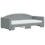 Trundle sofa bed with light gray fabric mattress 90x190 cm by vidaXL, Beds and slatted bases - Ref: Foro24-3197216, Price: 39...