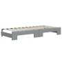 Trundle sofa bed with light gray fabric mattress 100x200 cm by vidaXL, Beds and slatted bases - Ref: Foro24-3197211, Price: 4...