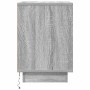 Mesillas de noche con luces LED 2 uds gris sonoma 38x34x50 cm