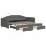 Trundle sofa bed with drawers dark gray fabric 90x190 cm by vidaXL, Beds and slatted bases - Ref: Foro24-3197235, Price: 289,...