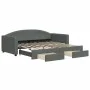 Trundle sofa bed with drawers dark gray fabric 90x190 cm by vidaXL, Beds and slatted bases - Ref: Foro24-3197235, Price: 284,...