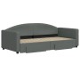 Trundle sofa bed with drawers dark gray fabric 90x190 cm by vidaXL, Beds and slatted bases - Ref: Foro24-3197235, Price: 289,...