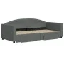Trundle sofa bed with drawers dark gray fabric 90x190 cm by vidaXL, Beds and slatted bases - Ref: Foro24-3197235, Price: 284,...
