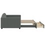 Sofá cama nido con cajones tela gris oscuro 90x190 cm de vidaXL, Camas y somieres - Ref: Foro24-3197235, Precio: 290,52 €