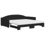 Sofá cama nido con colchón tela negro 100x200 cm de vidaXL, Camas y somieres - Ref: Foro24-3197213, Precio: 436,11 €