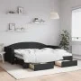 Sofá cama nido con cajones tela negro 90x190 cm de vidaXL, Camas y somieres - Ref: Foro24-3197236, Precio: 284,37 €, Descuent...