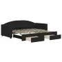 Trundle sofa bed with drawers black fabric 90x190 cm by vidaXL, Beds and slatted bases - Ref: Foro24-3197236, Price: 284,64 €...