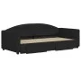 Trundle sofa bed with drawers black fabric 90x190 cm by vidaXL, Beds and slatted bases - Ref: Foro24-3197236, Price: 284,64 €...