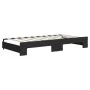 Trundle sofa bed with drawers black fabric 90x190 cm by vidaXL, Beds and slatted bases - Ref: Foro24-3197236, Price: 284,64 €...