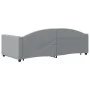 Trundle sofa bed with drawers light gray fabric 90x190 cm by vidaXL, Beds and slatted bases - Ref: Foro24-3197234, Price: 278...
