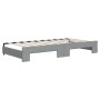 Trundle sofa bed with drawers light gray fabric 90x190 cm by vidaXL, Beds and slatted bases - Ref: Foro24-3197234, Price: 282...
