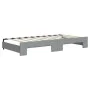 Trundle sofa bed with drawers light gray fabric 90x190 cm by vidaXL, Beds and slatted bases - Ref: Foro24-3197234, Price: 278...