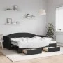 Sofá cama nido con cajones tela negro 90x190 cm de vidaXL, Camas y somieres - Ref: Foro24-3197254, Precio: 442,40 €, Descuent...