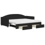 Sofá cama nido con cajones tela negro 90x190 cm de vidaXL, Camas y somieres - Ref: Foro24-3197254, Precio: 442,40 €, Descuent...