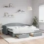 Sofá cama nido con cajones tela gris claro 90x190 cm de vidaXL, Camas y somieres - Ref: Foro24-3197252, Precio: 437,66 €, Des...