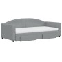 Trundle sofa bed with drawers light gray fabric 90x190 cm by vidaXL, Beds and slatted bases - Ref: Foro24-3197252, Price: 445...