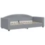 Trundle sofa bed with drawers light gray fabric 90x190 cm by vidaXL, Beds and slatted bases - Ref: Foro24-3197252, Price: 430...