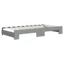 Trundle sofa bed with drawers light gray fabric 90x190 cm by vidaXL, Beds and slatted bases - Ref: Foro24-3197252, Price: 430...